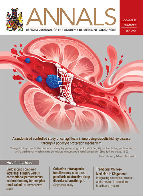 Annals Singapore - September 2026 issue cover, official journal of the Academy of Medicine, Singapore